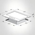 PLAQUE DE CUISSON FOCUS 4 FEUX 60CM – Image 2