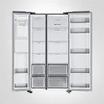 RÉFRIGÉRATEUR SAMSUNG SIDE BY SIDE TWIN COOLING AVEC DISTRIBUTEUR D'EAU 609L SILVER – Image 2