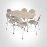 PACK TABLE PLIANTE PVC 146*90CM+6 CHAISES FAMILIA