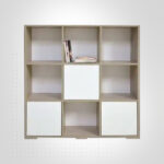 RANGEMENT CUBIC CHENE BRUT/BLANC EB0197