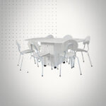 table rabattable en chene brut