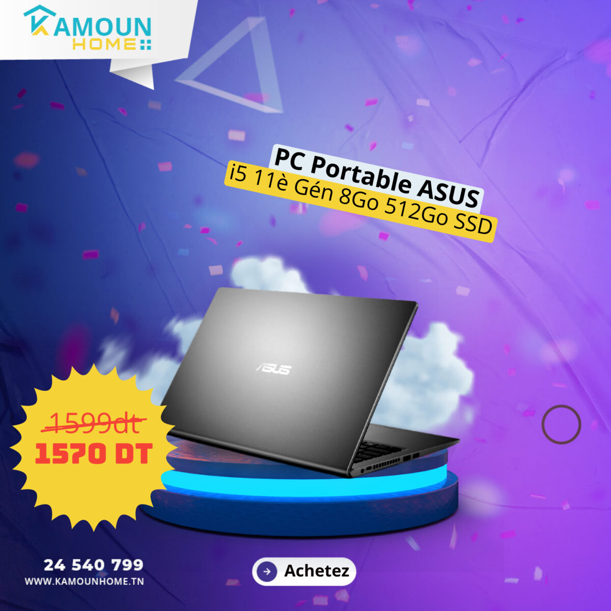 i5 11è Gén 8Go 512Go SSD PC Portable ASUS i5 11è Gén 8Go 512Go SSD - Image 1