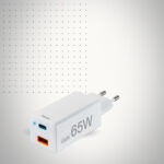 Hama Chargeur rapide GaN, 1xUSB-C PD, 1xUSB-A QC, mini-chargeur, 65 W, blanc