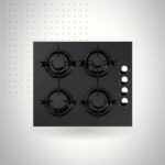 LUXELL Plaque Encastrable C6-40F3 (60 cm) Noir 4 Feux