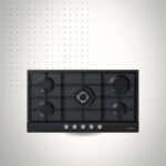 PLAQUE 5 FEUX GAZ 86CM GR FONTE NOIR FOCUS