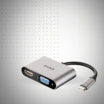 CONVERTISSEUR ADAPTATEUR D-LINK USB-C TO HDMI/VGA