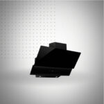 HOTTE DUNYA 60CM BLACK GLASS CHIMINEY HOOD