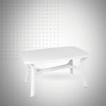 TABLE NOUR 160*96 BLANC LAIT