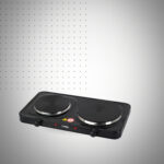 PLAQUE CHAUFFANTE DOUBLE NOIRE FLORIA