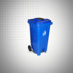 POUBELLE ENVIRONNEMENT 120L + ACC + COUVERCLE BLEU