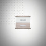 Table De Nuit Enfant Zeineb Chene brut / Blanc