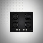 Plaque de cuisson PREMIUM à Gaz 4 Feux | 60cm - AP641 - Verre Noir