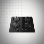 Plaque de cuisson PREMIUM 4 Feux à Gaz | 60cm - AP1641 - Verre Noir