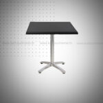 TABLE HAUTE 60X60 WZ SOCLE ALU 4 BRANCHES