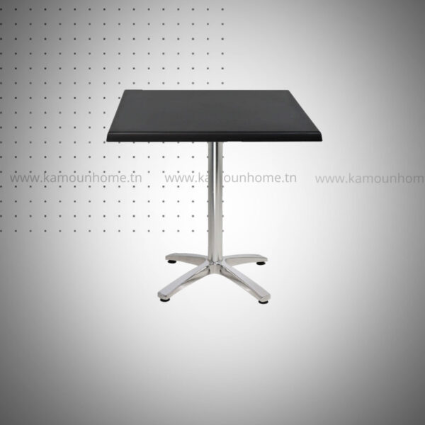 TABLE HAUTE 60X60 WZ SOCLE ALU 4 BRANCHES