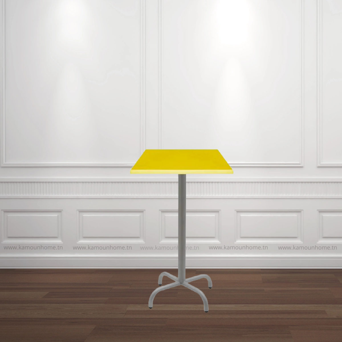 Table Haute 70×70 Cm Werzalit Socle Métallique TABLE HAUTE 70X70 WZ SOCLE METALLIQUE EN TUBE ROND D25mm - Image 1