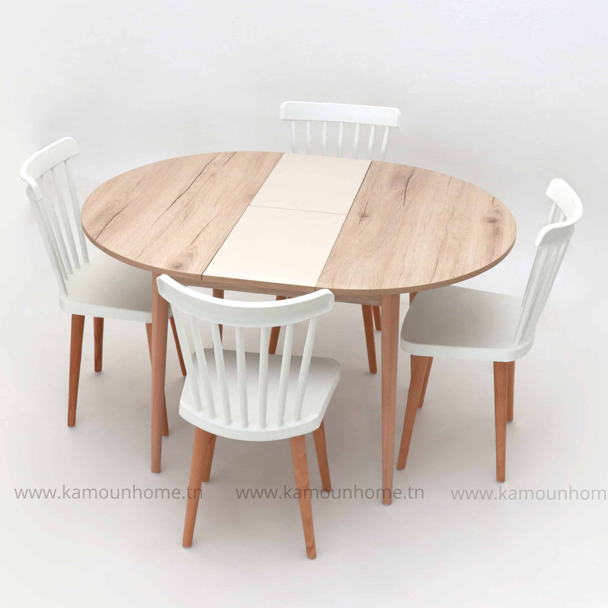 PACK TABLE EXTENSIBLE ATLAS +04 CHAISES HELSINKI PIETEMENT BOIS PACK TABLE EXTENSIBLE ATLAS +04 CHAISES HELSINKI PIETEMENT BOIS - Image 1