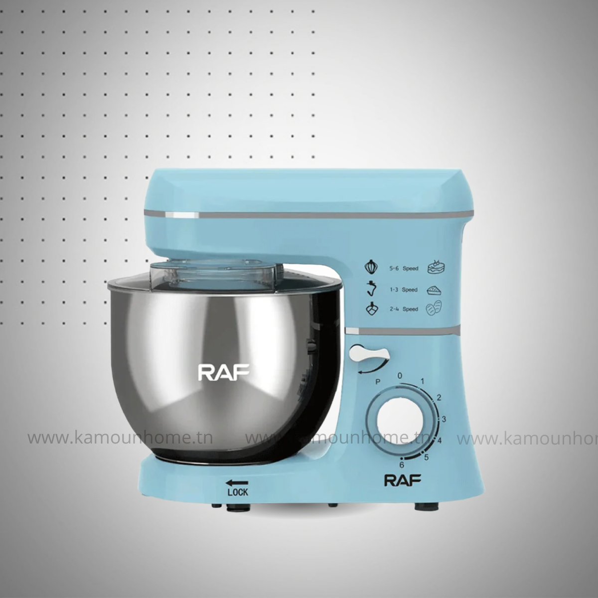 Robot Pétrin RAF R.6618LB 8 L 1400 W Bleu Robot Pétrin RAF R.6618LB 8 L 1400 W Bleu - Image 1