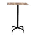 TABLE HAUTE 80X80 WZ SOCLE METALLIQUE EN TUBE ROND D25mm - Image 5