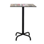 TABLE HAUTE 80X80 WZ SOCLE METALLIQUE EN TUBE ROND D25mm - Image 2