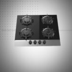 PLAQUE JOKER SANTA 4 FEUX / 60CM / NOIR ET INOX / JP-1460