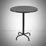TABLE HAUTE  D60 WZ SOCLE METALLIQUE EN TUBE ROND