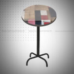 TABLE HAUTE  D60 WZ SOCLE METALLIQUE EN TUBE ROND