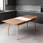 TABLE SALLE A MANGER EXTENSIBLE MAJESTY 130-170*77CM SIROKO/BLANC